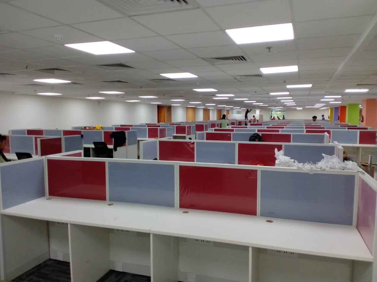 IndiaBulls Office Interiors, Construction, Modular office furniture  by @Ddecorarch